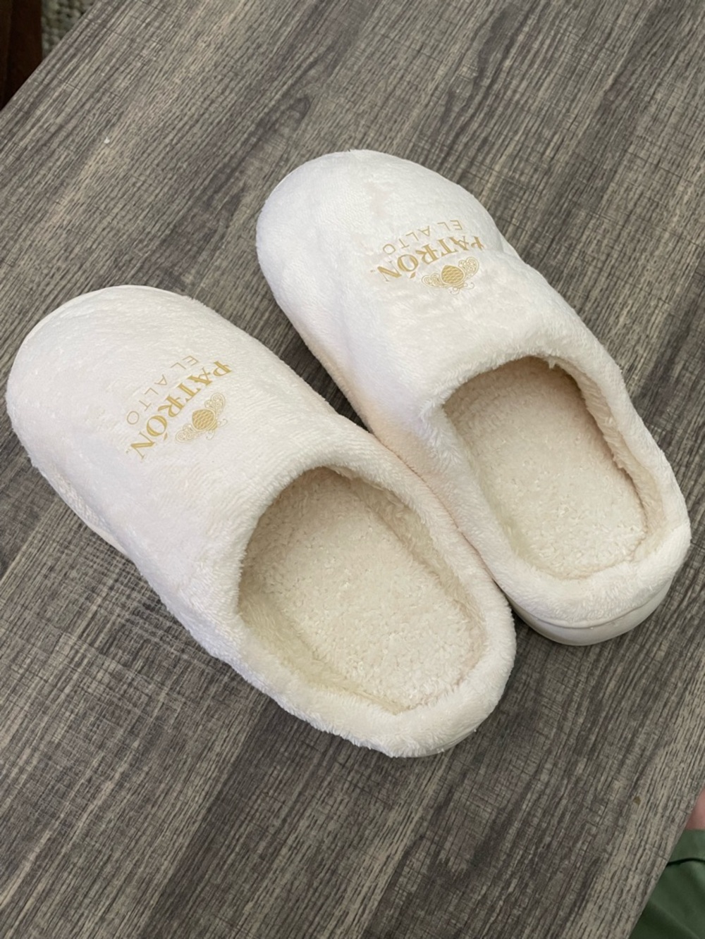 Patron Plush Cream Slippers